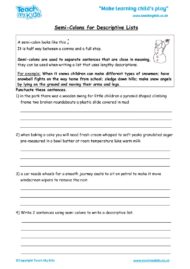 Worksheets for kids - semi-colons_for_descriptive_lists
